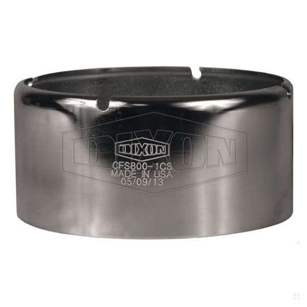 King Crimp Round Short Ferrule, 8 in Nominal, 4-1/4 in L, 0.12 in Thick, Carbon Steel, Domestic